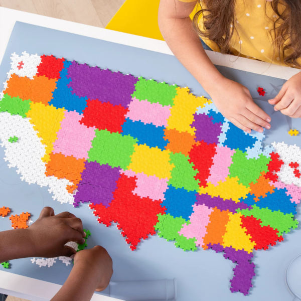 Plus Plus United States Map Puzzle by Numbers