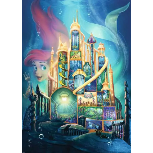 Ravensburg Puzzle Disney Castle Ariel 1000 Piece Puzzle