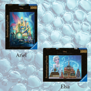 Ravensburg Puzzle Disney Castle Bundle Featuring Ariel and Elsa 1000 Piece Puzzles