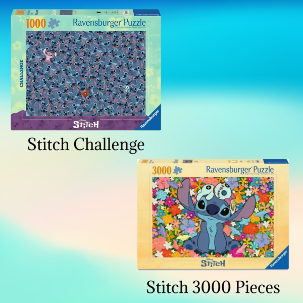 Ravensburg Puzzle Disney Stitch Bundle Featuring Disney Stitch Challenge 1000 Piece Puzzle and Stitch 3000 Piece Puzzle