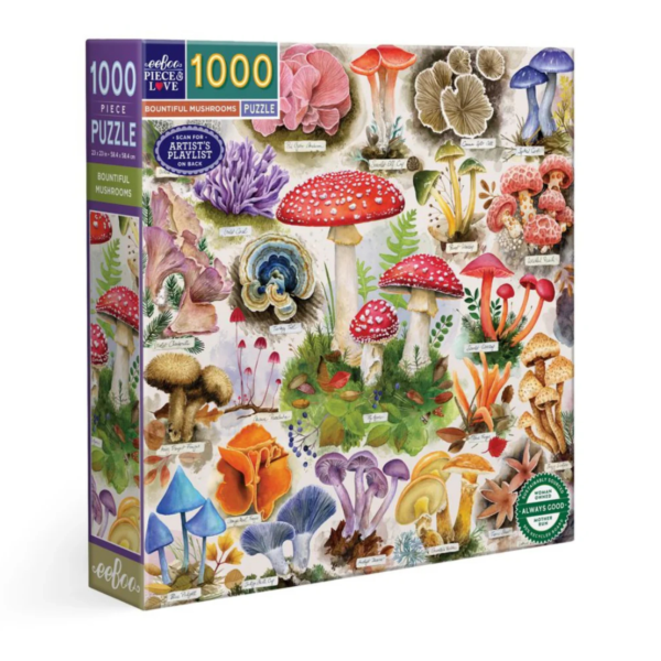 eeBoo Bountiful Mushrooms 1000 Piece Puzzle PZT501