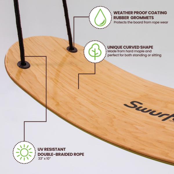 Flybar SW001 Swurfer Original Stand Up Surfing Tree Swing