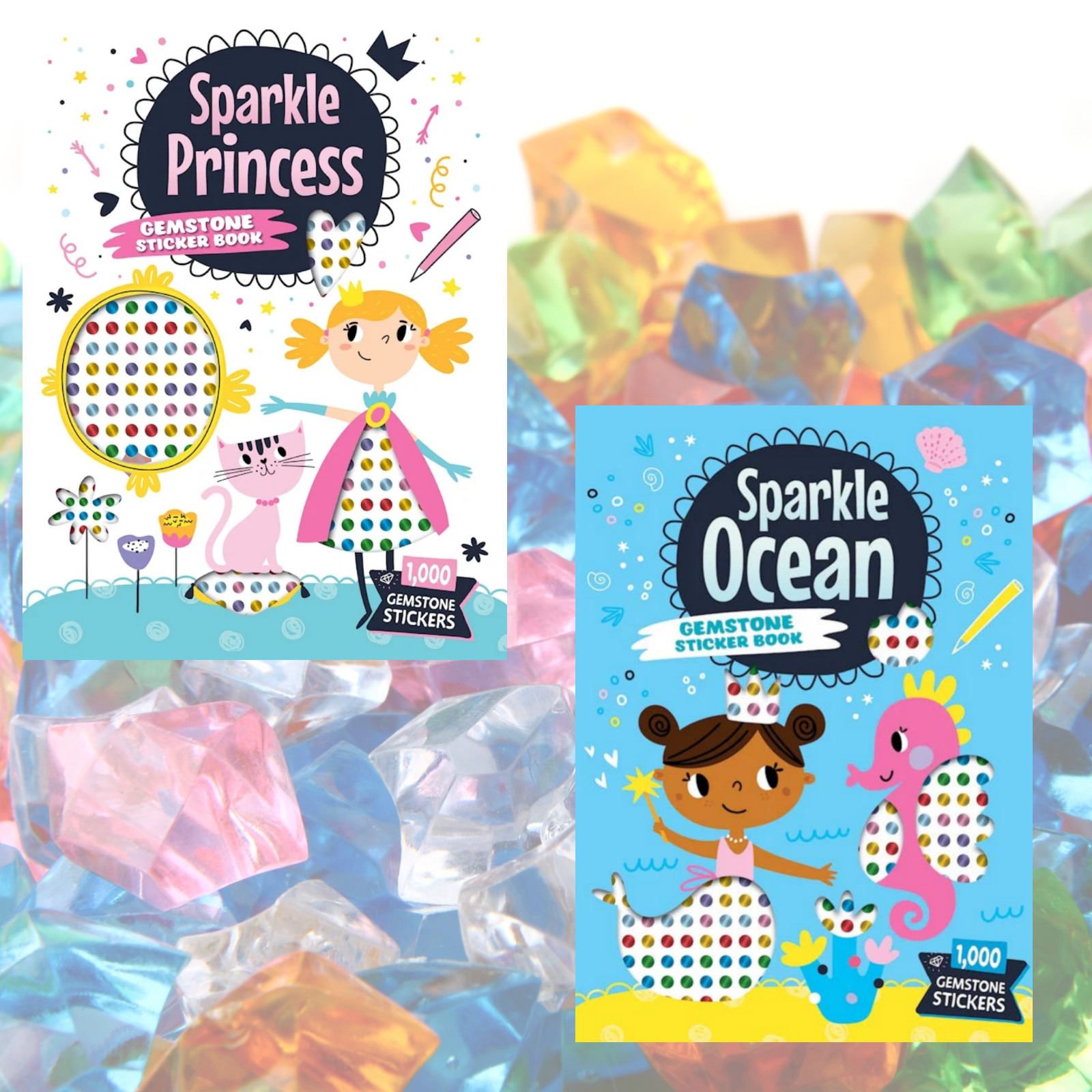 Mosaic Sticker Book Sparkle Featuring Sparkle Princess and Sparkle Ocean Mosaic Sticker Books