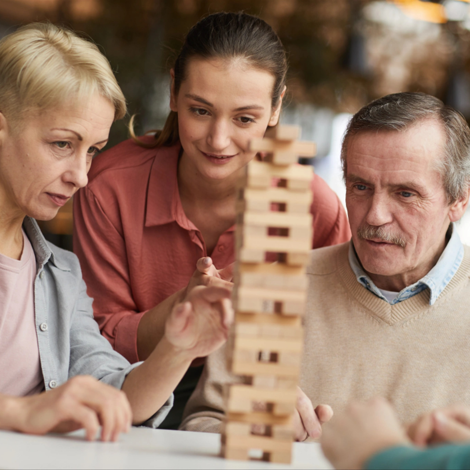 Adults playing games